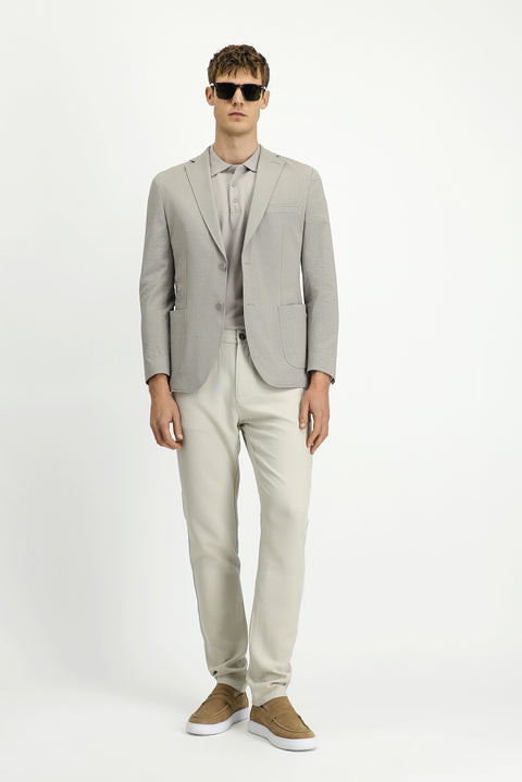 Orta Vizon Techno-Line 6 Drop Regular Fit Standart Kesim Desenli Gofre Spor Ceket