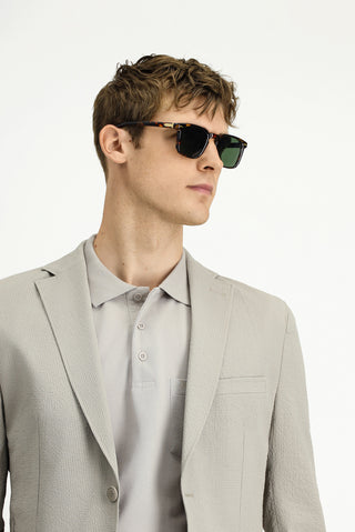  Orta Vizon Techno-Line 6 Drop Regular Fit Standart Kesim Desenli Gofre Spor Ceket