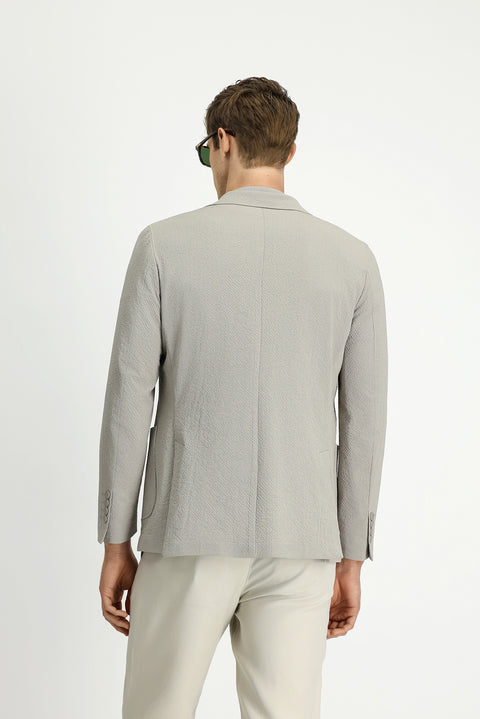 Orta Vizon Techno-Line 4 Drop Relaxed Fit Rahat Kesim Desenli Gofre Spor Ceket