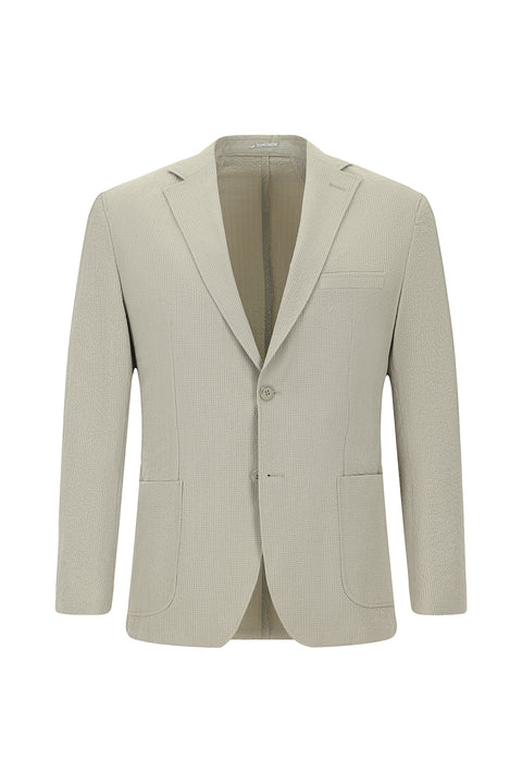 Orta Vizon Techno-Line 4 Drop Relaxed Fit Rahat Kesim Desenli Gofre Spor Ceket