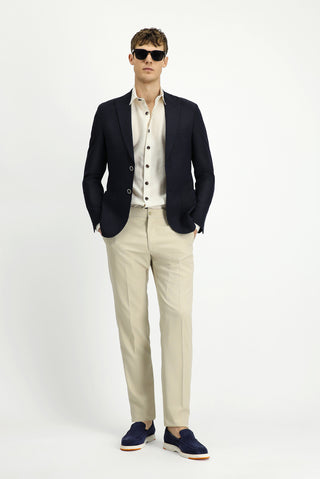  Koyu Lacivert 7 Drop Super Slim Fit Eksra Dar Kesim Çizgili Likral? Spor Ceket-Ki??l?