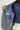 Koyu Mavi  Slim Fit Dar Kesim Keten Karışımlı Çizgili Spor Ceket