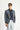 Koyu Yeşil Slim Fit Dar Kesim Keten Karışımlı Çizgili Spor Ceket