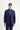 Koyu Lacivert Super Slim Fit Ekstra Dar Kesim Çizgili Keten Karışımlı Kruvaze Ceket