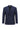 Koyu Lacivert Slim Fit Dar Kesim Çizgili Keten Karışımlı Kruvaze Ceket