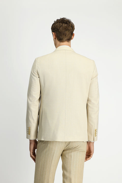 Light Beige 7 Drop Slim Fit Classic Jacket