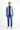 Açık Mavi Super Slim Fit Ekstra Dar Kesim Klasik Desenli Ceket