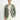 Çağla Yeşili Super Slim Fit Ekstra Dar Kesim Klasik Desenli Ceket
