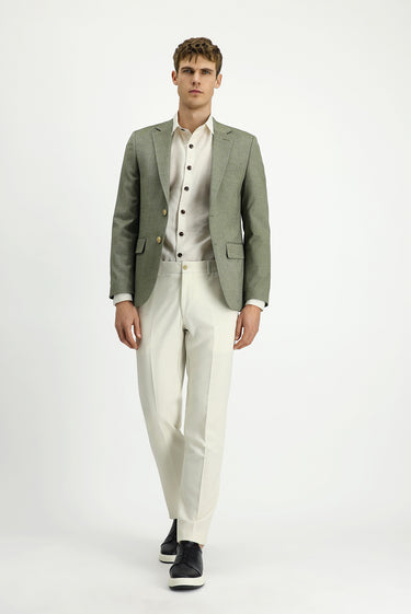  Çağla Yeşili Super Slim Fit Ekstra Dar Kesim Klasik Desenli Ceket