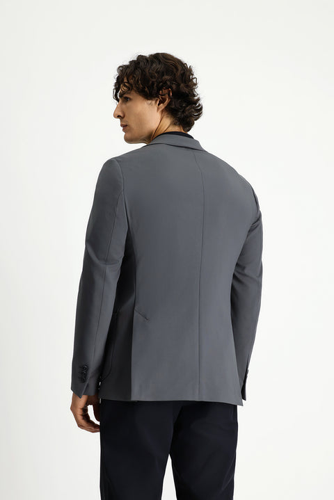 Koyu Füme Techno-Line 6 Drop Regular Fit Standart Kesim Likralı Esnek Ceket