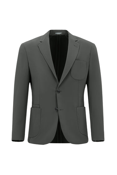 Koyu Füme Techno-Line Super Slim Fit Ekstra Dar Kesim Likralı Ceket