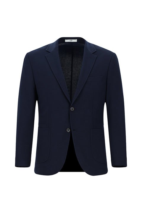 Koyu Lacivert 7 Drop Slim Fit Dar Kesim Likralı Spor Ceket