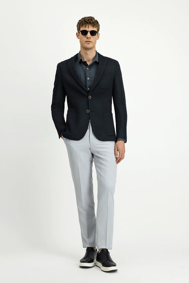  Siyah Slim Fit Dar Kesim Pamuklu Spor Ceket