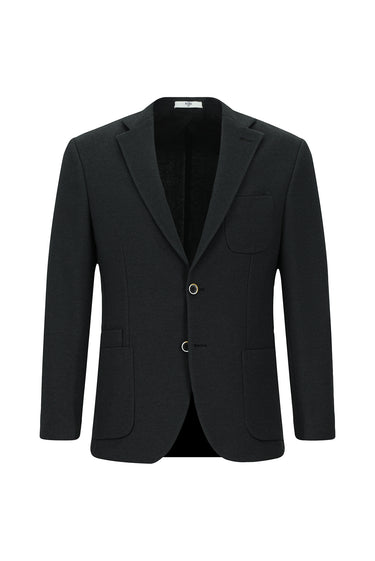 Siyah Slim Fit Dar Kesim Pamuklu Spor Ceket