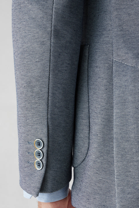 Koyu Lacivert 7 Drop Slim Fit Dar Kesim Pamuklu Spor Ceket