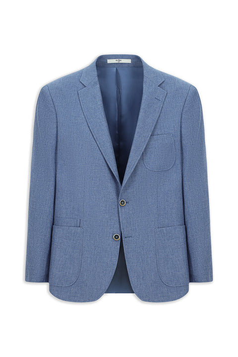 Mavi 6 Drop Regular Fit Standart Kesim Keten Karışımlı Desenli Spor Ceket