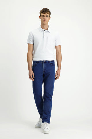  İndigo Relaxed Fit Rahat Kesim Pamuklu Denim Look Pantolon