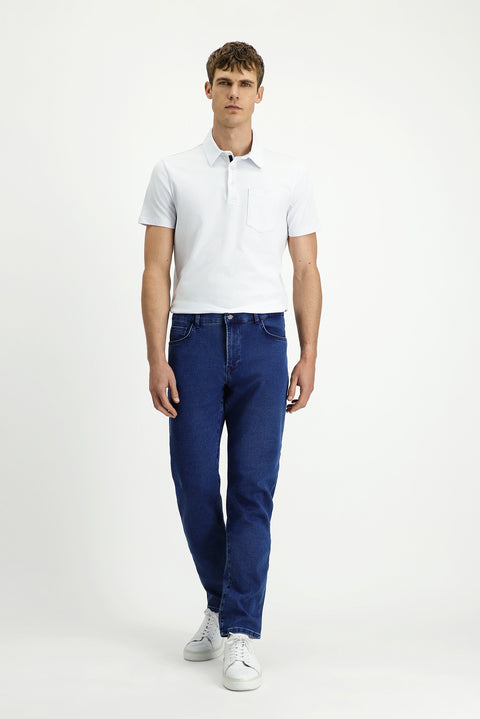 İndigo Regular Fit Standart Kesim Pamuklu Denim Look Pantolon