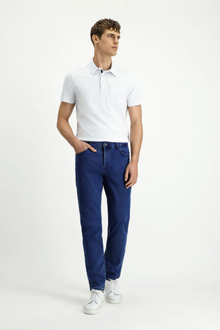  İndigo Relaxed Fit Rahat Kesim Pamuklu Denim Look Pantolon