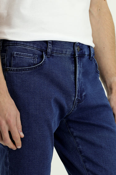 İndigo Regular Fit Pamuklu Denim Look Pantolon