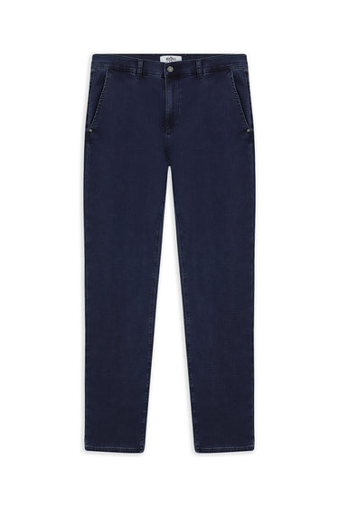 Koyu Lacivert Relaxed Fit Rahat Kesim Pamuklu Denim Look Pantolon
