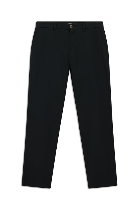 Siyah Regular Fit Standart Kesim Likralı Kanvas / Chino Pantolon