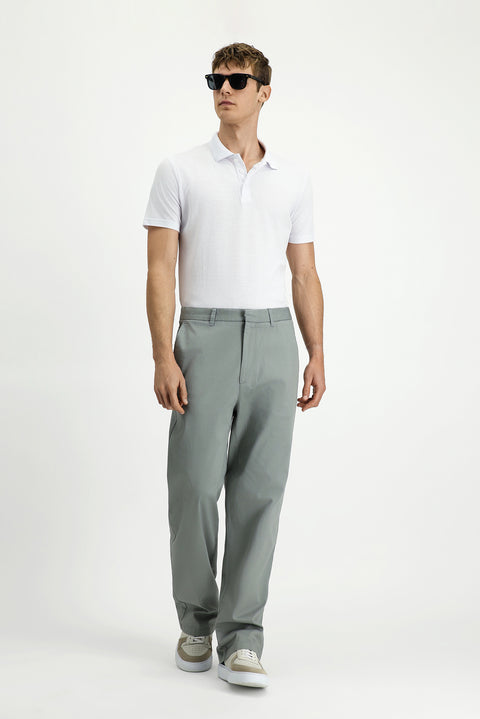 Açık Füme 6 Drop Regular Fit Standart Kesim Likralı Kanvas / Chino Pantolon