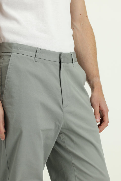 Açık Füme 6 Drop Regular Fit Standart Kesim Likralı Kanvas / Chino Pantolon