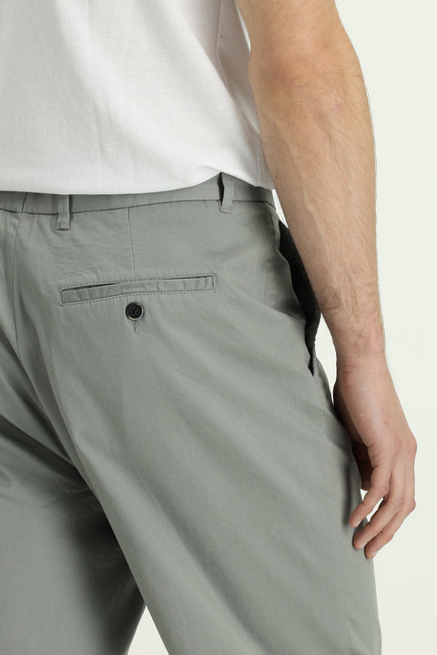 Açık Füme 6 Drop Regular Fit Standart Kesim Likralı Kanvas / Chino Pantolon