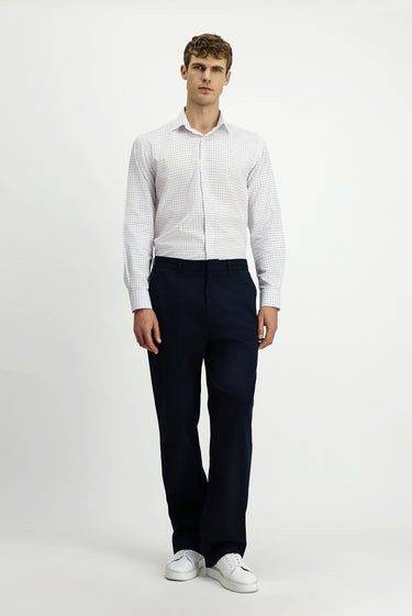  Koyu Lacivert Regular Fit Likralı Kanvas / Chino Pantolon