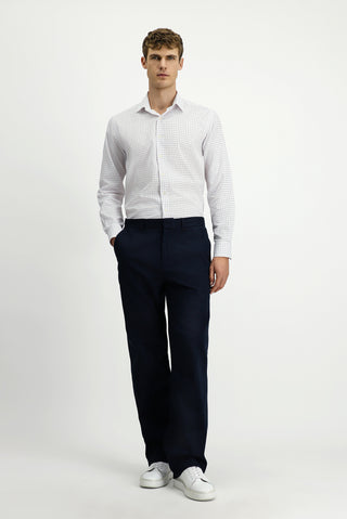  Koyu Lacivert 6 Drop Regular Fit Standart Kesim Likral? Kanvas / Chino Pantolon-Ki??l?