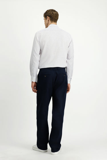  Koyu Lacivert Regular Fit Likralı Kanvas / Chino Pantolon