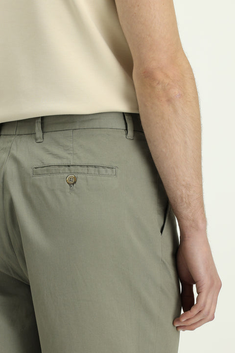 Çağla Yeşili 6 Drop Regular Fit Standart Kesim Likralı Kanvas / Chino Pantolon