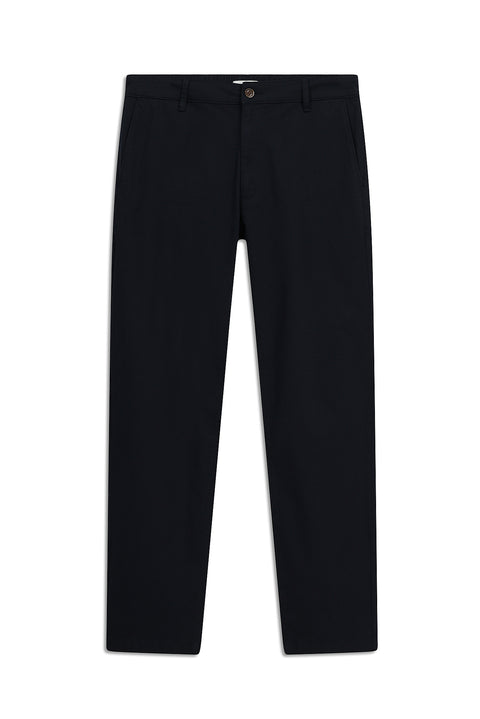 Koyu Lacivert Slim Fit Dar Kesim Beli Lastikli Likralı Kanvas / Chino Pantolon