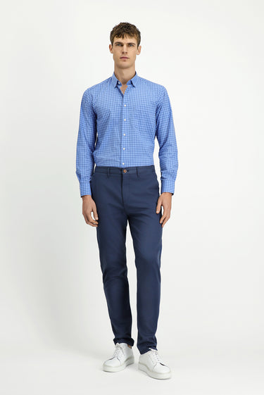  İndigo Slim Fit Dar Kesim Beli Lastikli Likralı Kanvas / Chino Pantolon