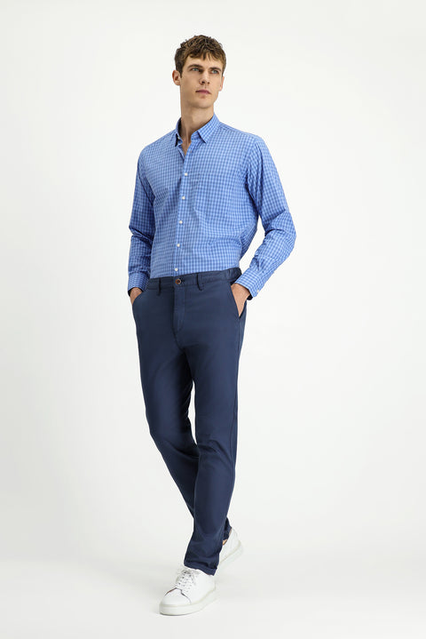 İndigo Slim Fit Dar Kesim Beli Lastikli Likralı Kanvas / Chino Pantolon