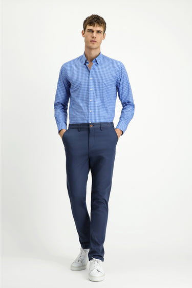  İndigo Slim Fit Dar Kesim Beli Lastikli Likralı Kanvas / Chino Pantolon