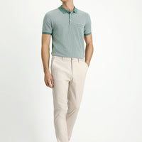 Krem Slim Fit Dar Kesim Beli Lastikli Likralı Kanvas / Chino Pantolon