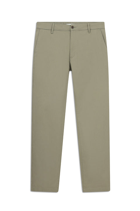 Medium Khaki Slim Fit Skinny Elastic Waist Stretchy Canvas / Chino Pants