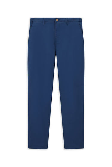 Orta Petrol Slim Fit Dar Kesim Beli Lastikli Likralı Kanvas / Chino Pantolon