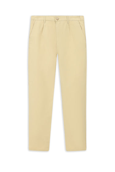 Orta Bej Regular Fit Pamuklu Kanvas / Chino Pantolon