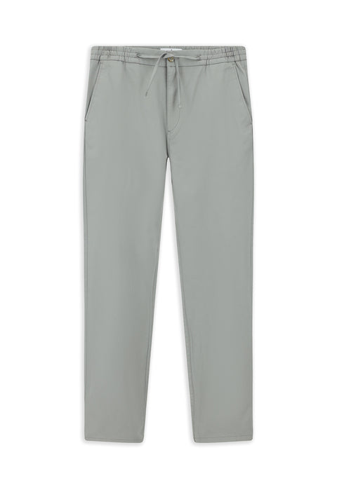 Orta Gri 7 Drop Slim Fit Dar Kesim Likralı Beli Lastikli İpli Jogger Pantolon