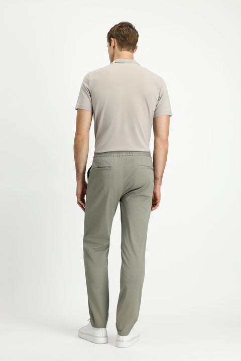 Açık Füme 7 Drop Slim Fit Dar Kesim Likralı Beli Lastikli İpli Jogger Pantolon