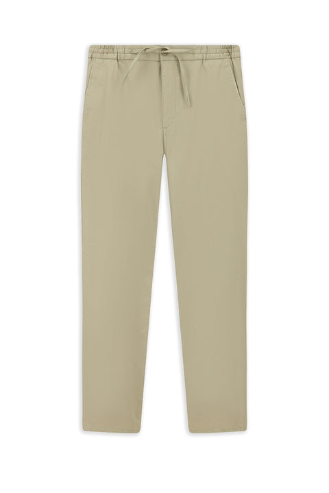 Açık Bej 7 Drop Slim Fit Dar Kesim Likralı Beli Lastikli İpli Jogger Pantolon