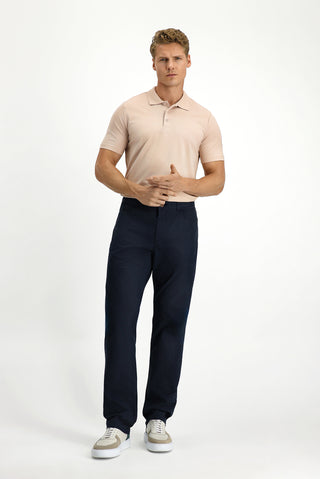  Koyu Lacivert Relaxed Fit Rahat Kesim Likralı Kanvas / Chino Pantolon