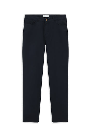 Koyu Lacivert Relaxed Fit Rahat Kesim Likralı Kanvas / Chino Pantolon