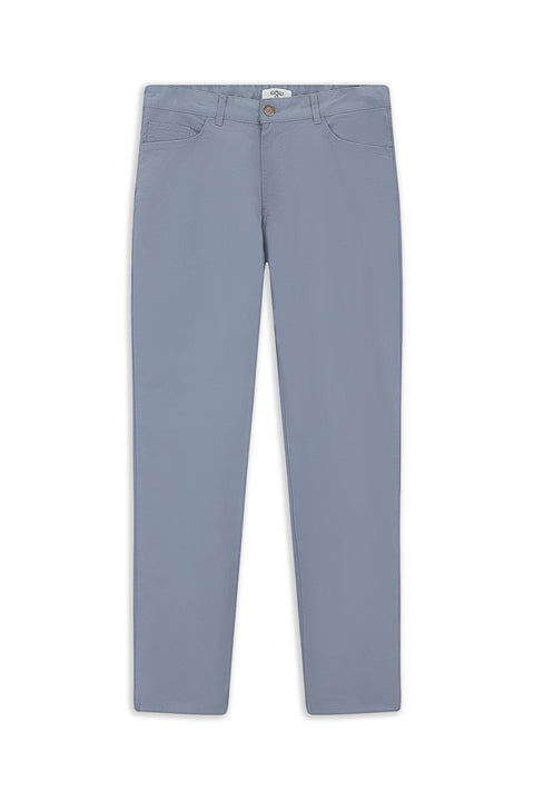 Havacı Mavi Relaxed Fit Stretchy Canvas / Chino Trousers