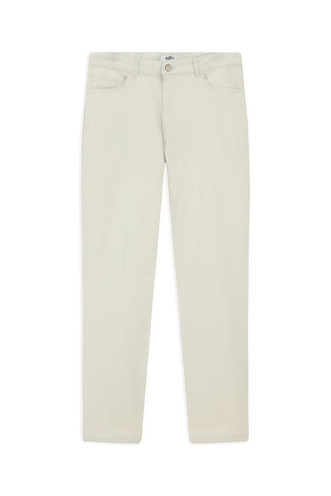 Stone Relaxed Fit Stretch Canvas / Chino Trousers