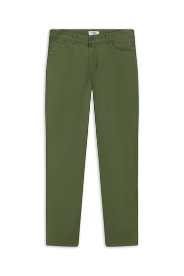 Orman Yeşili Relaxed Fit Rahat Kesim Likralı Kanvas / Chino Pantolon