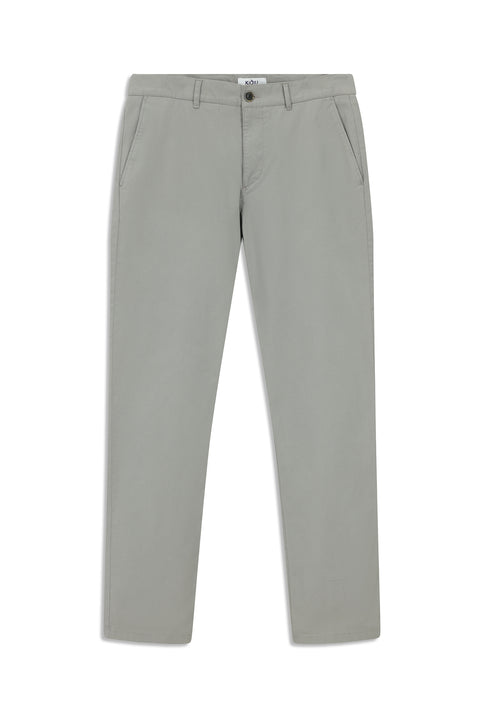 Orta Gri Relaxed Fit Rahat Kesim Likralı Kanvas / Chino Pantolon